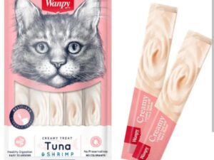Wanpy Cat Treats Creamy Lickable Treat - Tuna & Shrimp ( Pack of 5)