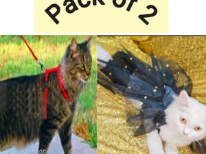 Cat kitten Pet Dress & Cat harness Combo Deal (Pack of 2)