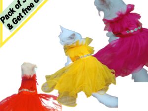 Cat kitten Pet Dress – Combo Deal (Pack of 3)