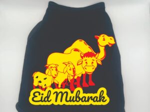 Eid Mubarak All Animals Shirt – Black